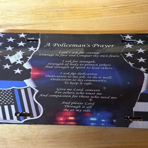 A policeman custom made car tag